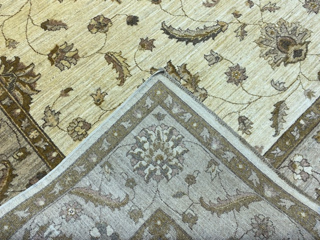 8'x10' Hand-Knotted Chobi Ivory/Beige Area Rug – KB Rugs