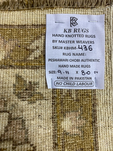 8'x10' Hand-Knotted Chobi Ivory/Beige Area Rug – KB Rugs