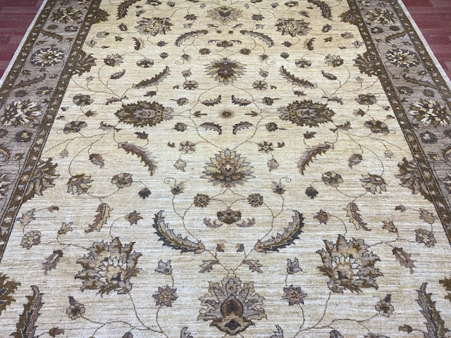 8'x10' Hand-Knotted Chobi Ivory/Beige Area Rug – KB Rugs