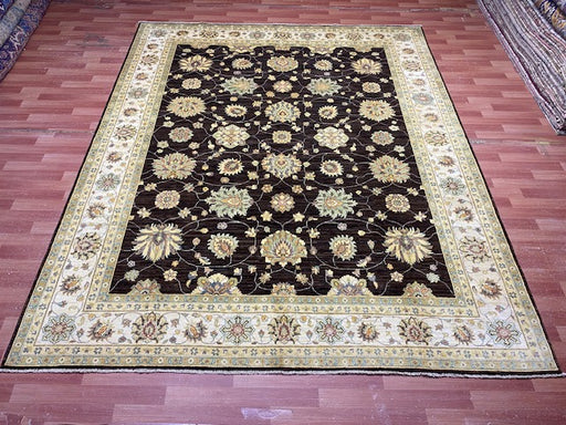 8'x10' Hand-Knotted Chobi Brown/Ivory Area Rug – KB Rugs