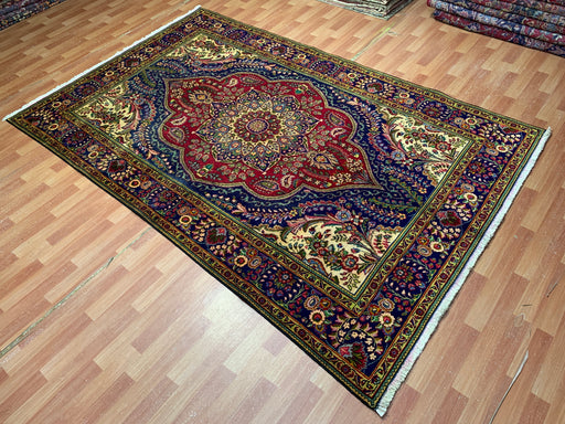 7'x10' Hand-Knotted Wool Red/Multi Area Rug – KB Rugs