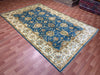 7'x10' Hand-Knotted Chobi Teal/Ivory Area Rug – KB Rugs
