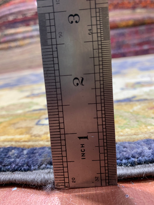 7'x10' Hand-Knotted Chobi Navy/Gold Area Rug – KB Rugs