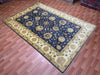 7'x10' Hand-Knotted Chobi Navy/Gold Area Rug – KB Rugs