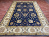 7'x10' Hand-Knotted Chobi Navy/Gold Area Rug – KB Rugs