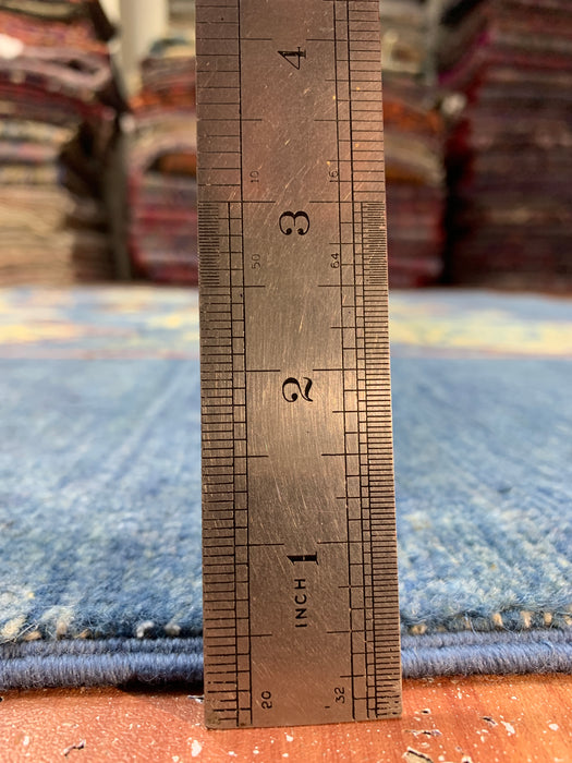 7'x10' Hand-Knotted Afghan Blue/Gold Area Rug – KB Rugs