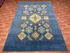 7'x10' Hand-Knotted Afghan Blue/Gold Area Rug – KB Rugs