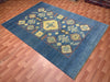 7'x10' Hand-Knotted Afghan Blue/Gold Area Rug – KB Rugs