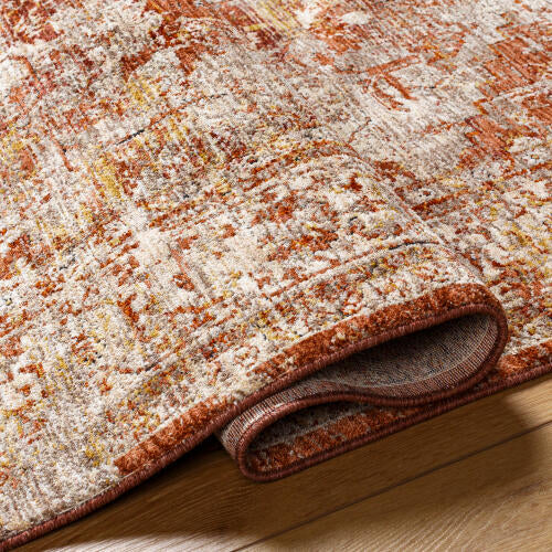 Livabliss Mirabel Machine Woven Rug — Dusty Coral / Beige | MBE-2304 - construction