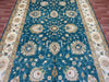 7'x10' Hand-Knotted Chobi Teal/Ivory Area Rug – KB Rugs