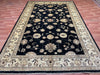 7'x10' Hand-Knotted Chobi Black/Ivory Area Rug – KB Rugs