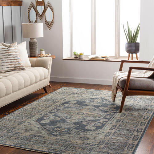 Reign Handmade Wool Rug — Navy / Taupe | REG-2309