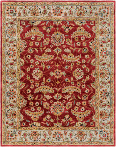Caesar Handmade Wool Rug — Rust / Ivory Multi | CAE-1022 - performance