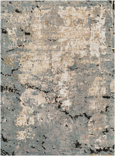 Arte Handmade Wool & Viscose Rug — Denim / Saffron | RTE-2307