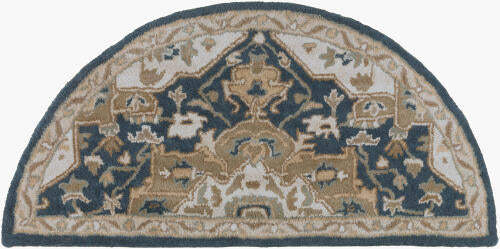 Caesar Handmade Wool Rug — Navy / Beige | CAE-1154