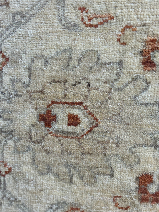 9'x12' Hand-Knotted Chobi Wool Area Rug - Beige/Red