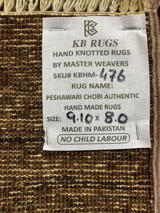 8'x10' Hand-Knotted Chobi Brown/Multi Area Rug – KB Rugs