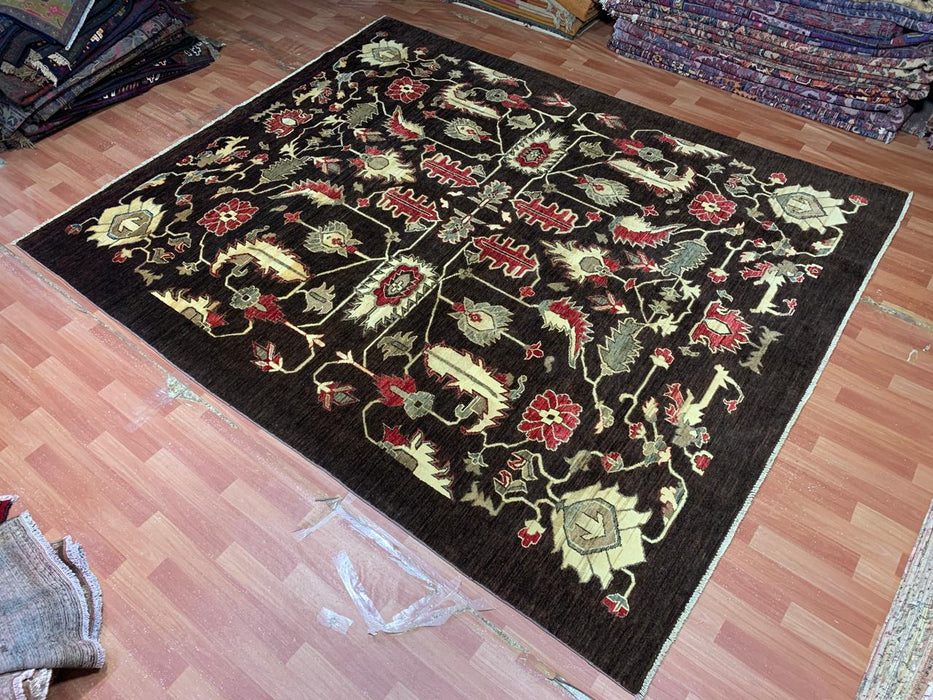 8'x10' Hand-Knotted Chobi Brown/Multi Area Rug – KB Rugs