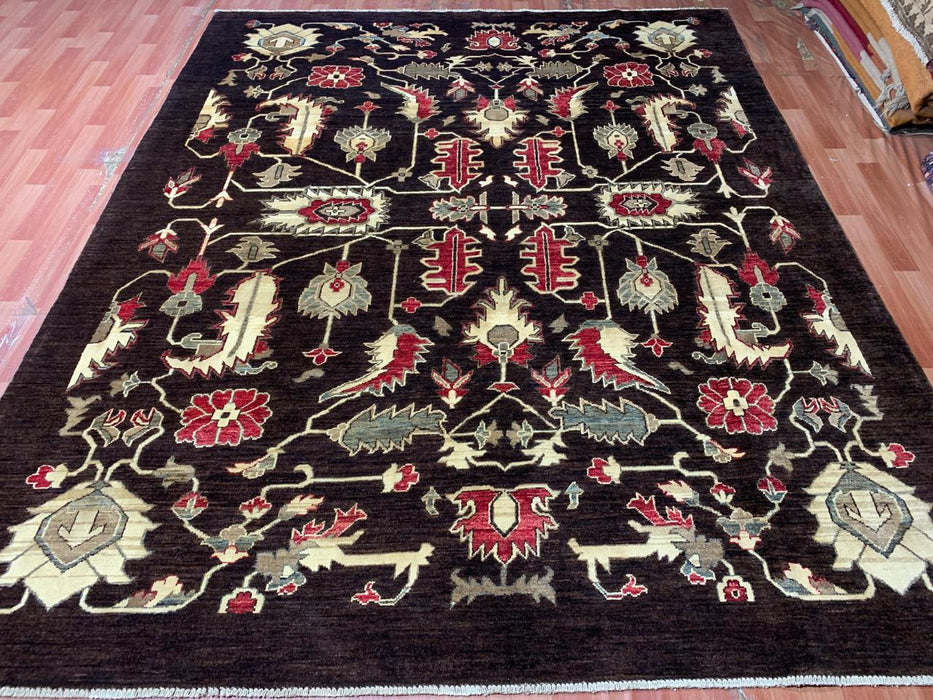 8'x10' Hand-Knotted Chobi Brown/Multi Area Rug – KB Rugs