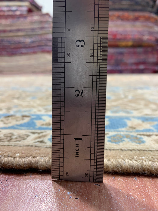 9'x12' Hand-Knotted Chobi Beige/Blue Area Rug – KB Rugs