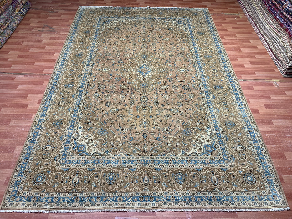 9'x12' Hand-Knotted Chobi Beige/Blue Area Rug – KB Rugs