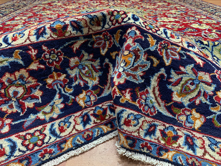 9'11" × 13'8" Hand-Knotted Wool Rug – Persian Floral Medallion Design