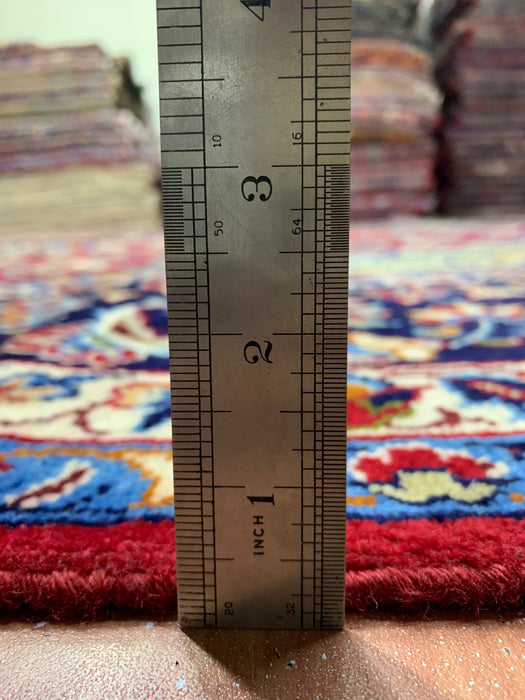 9'11" × 13'8" Hand-Knotted Wool Rug – Persian Floral Medallion Design