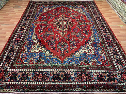 9'x12' Hand-Knotted Chobi Red/Navy Area Rug – KB Rugs
