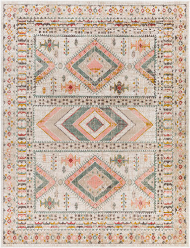 Ankara Machine Woven Rug — Ivory / Rose Sage Multi | AKR-2336 - performance
