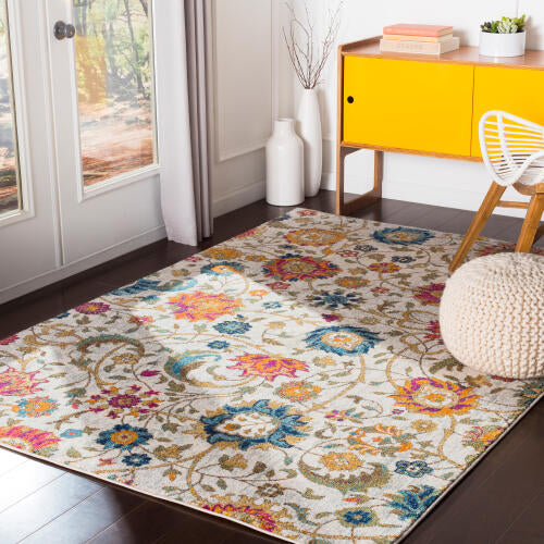 Livabliss Harput Machine Woven Rug — Multi / Ivory Floral | HAP-1074 - colour & pattern