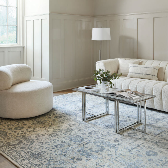 Aleyna Hand Knotted Rug — Light Blue / Cream | ANE-2300