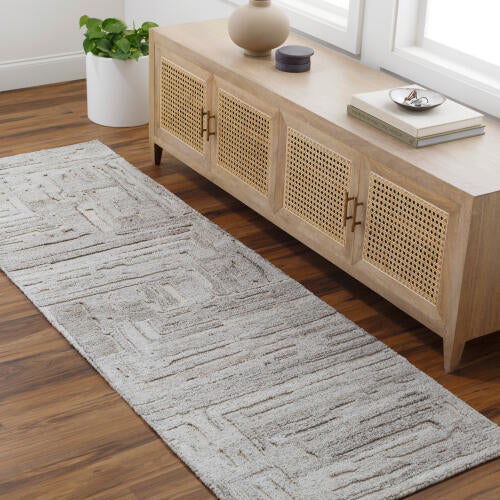 Calgary Handmade Rug — Light Gray / Silver | CGR-2302 - colour & pattern