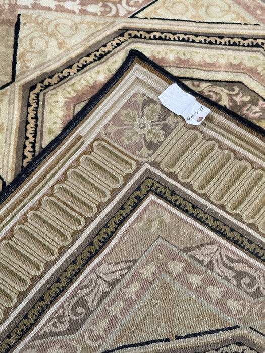 8’x10’ Hand-Knotted Persian-Style (Indo-Persian) Wool Area Rug- Multi/Green