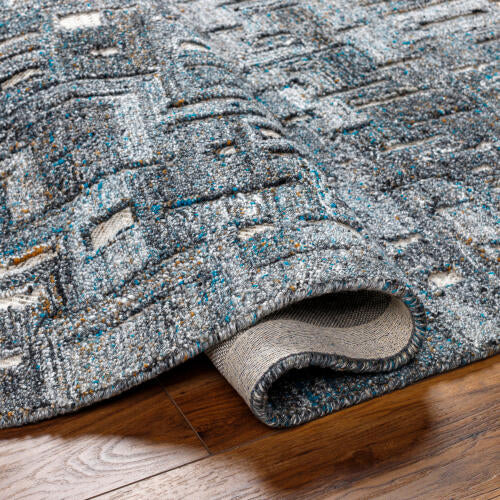Calgary Handmade Rug — Blue / Gray | CGR-2305 - construction