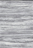 8'X10' High-Graded Polyester Contemporary Style Area Rug- Grey/Ivory (Power-Loomed)