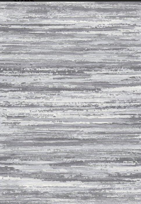 8'x10' Power-Loomed Contemporary Style Grey/Ivory Area Rug – KB Rug