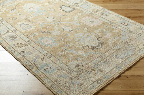 Reign Handmade Wool & Viscose Rug — Soft Gold & Pastel Motifs | REG-2316