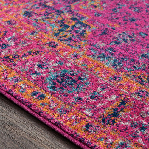 Livabliss Harput Machine Woven Rug — Magenta / Navy | HAP-1008 - colour & pattern