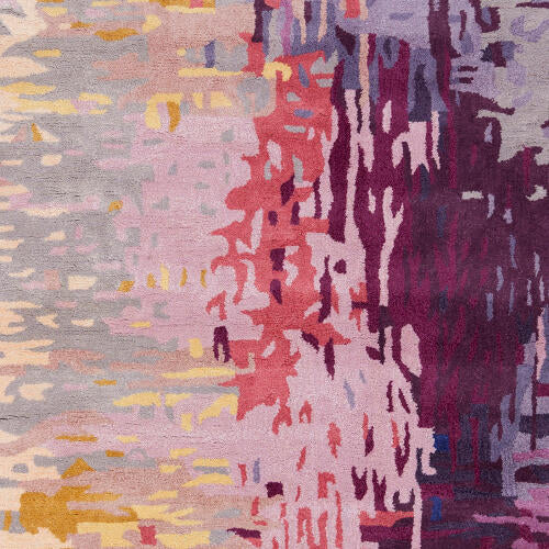 Banshee Handmade Wool & Viscose Rug — Burgundy / Plum | BAN-3344 - performance