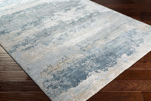 Brunswick Machine Woven Rug — Blue / Sand | BWK-2304 - colour & pattern