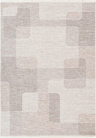 8'X10' High-Graded Polyester Modern Geometrical Style Area Rug- Beige/Brown (Power-Loomed)