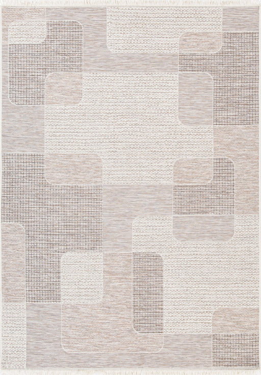 8'x10' Power-Loomed Modern Geometrical Style Beige/Brown Area Rug – KB Rugs
