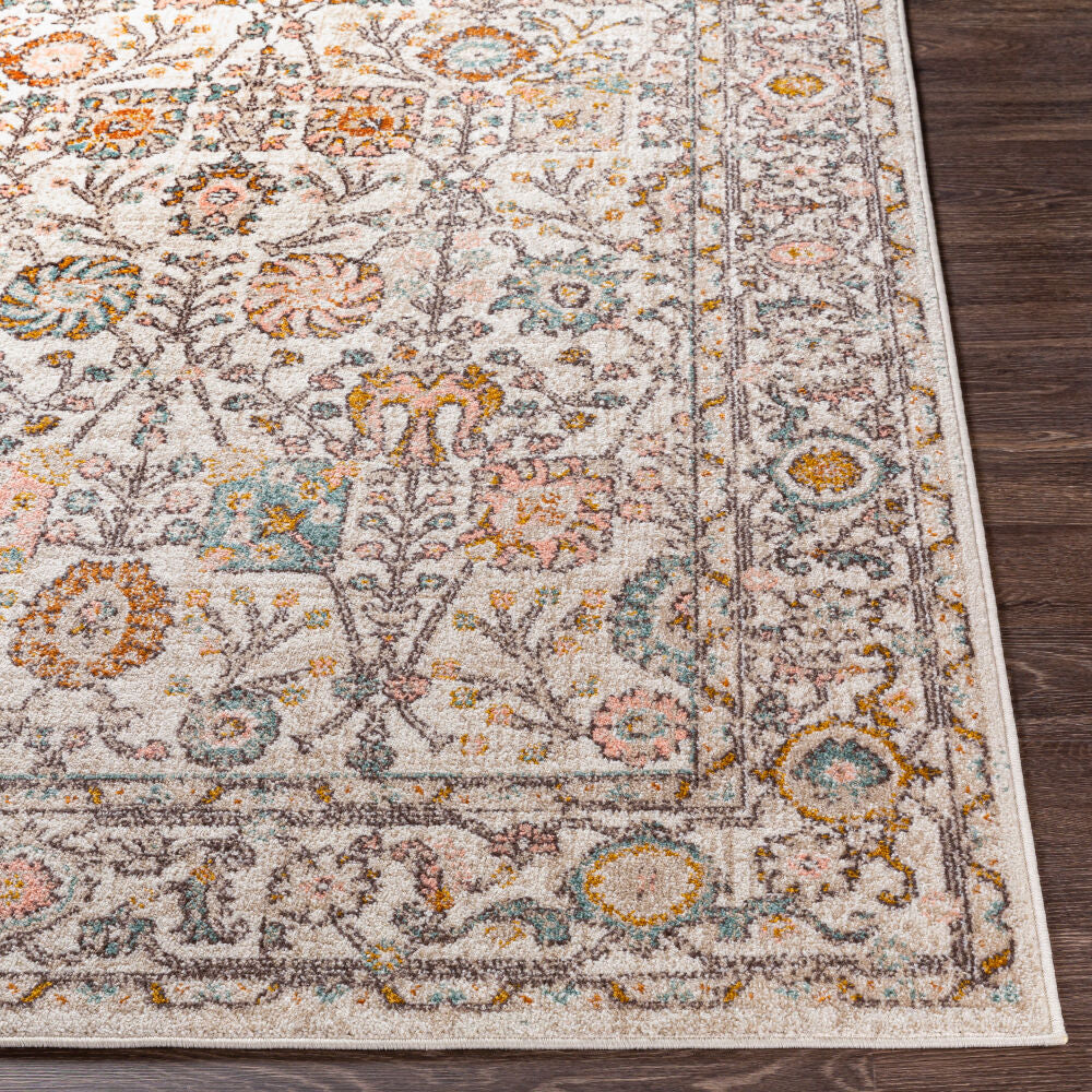Ankara Machine Woven Rug — Ivory / Blush Multi | AKR-2332 - construction