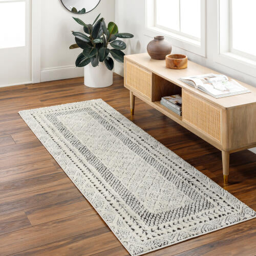 Livabliss Freud Machine Woven Rug — Ivory / Charcoal | FEU-2301