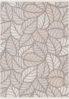 9'X12' High-Graded Polyester Botanical Style Area Rug- Beige/Taupe (Power-Loomed)