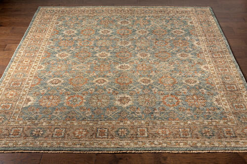 Reign Handmade Wool Rug — Teal / Terracotta Vintage Medallion | REG-2308
