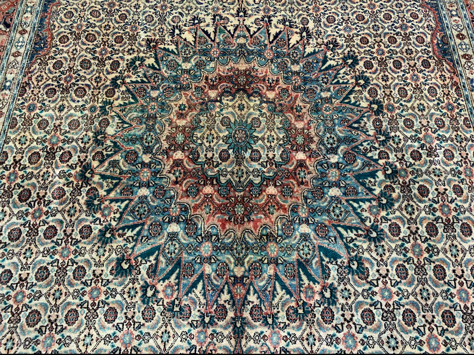 7'x10' Hand-Knotted Persian Teal/Multi Area Rug – KB Rugs 