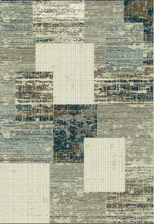 7'x10' Power-Loomed Modern Abstract Style Beige/Multi Rug – KB      Rugs
