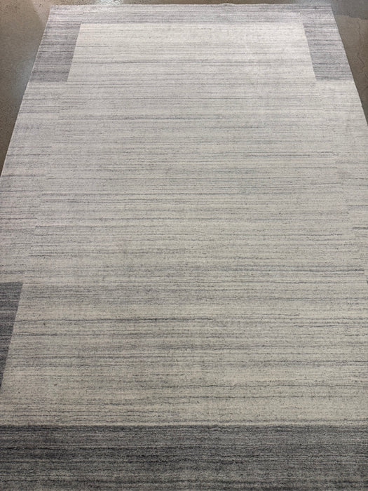 8'X10' Hand-Knotted Silverstone Wool Area Rug- Ivory/Grey