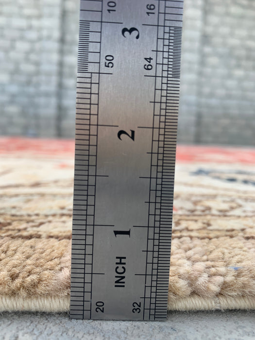 9'11 x 7'11 Hand-Knotted Peshawari Chobi Wool Rug - Red Traditional Garden Floral Area Rug - KBHM-558